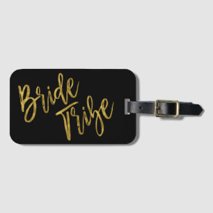 Bride Tribe Gold Foil Luggage Bag Märkre Bagagebricka