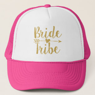 Bride Tribe Golden Glitter-Print Keps