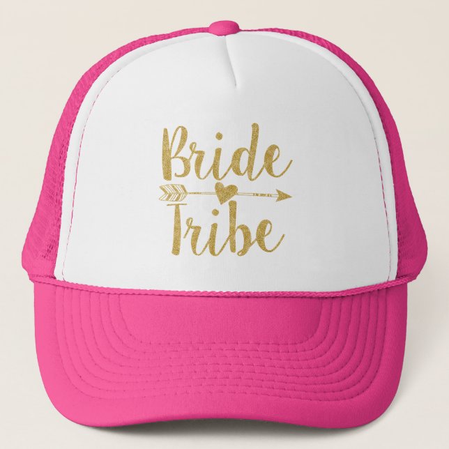 Bride Tribe|Golden Glitter-Print Keps (Framsida)