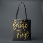 Bride Tribe Guld och Black Bröllopsfest Bag Tygkasse<br><div class="desc">Bride Tribe Guld and Black Bröllopsfest Bag är väskan i perfekt bröllop som ska resa med till ett destinationsbröllop.</div>