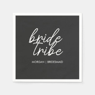 Bride Tribe Modern Bridesmaid Bachelorette Pappersservett