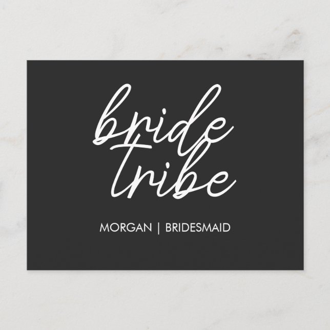 Bride Tribe | Modern Brudens sida Frieri Vykort (Framsida)
