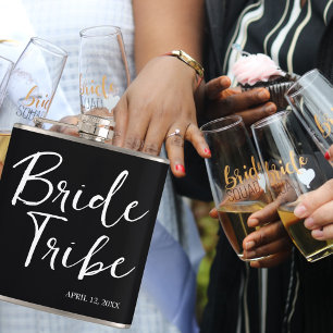 Bride Tribe Modern och Simple Black and White Fickplunta