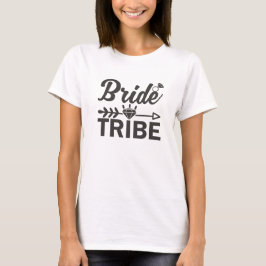 Bride Tribe Mörk Grått Lettering T Shirt