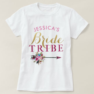 Bride Tribe Personlig Party Bridesmaids Toppar T-shirt
