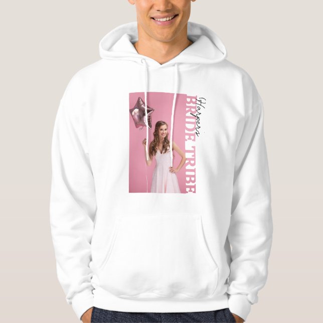 Bride Tribe Photo Hoodie | Personalised Hen Party  (Framsida)