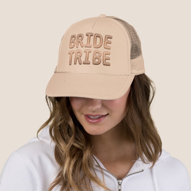 Bride Tribe Ro Guld Bachelorette Brudens sida Truckerkeps (In Situ)