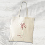 Bride Tribe Ro Guld Tropical Handflatan Träd Anpas Tygkasse<br><div class="desc">Denna roligt tropiska påse handflatan träd med ord "Bride Tribe" i ro guld är perfektens brud eller välkomstgåva till en tropisk stranddestination eller utomhus bröllop! Anpassa det med din brudgumms namn.</div>