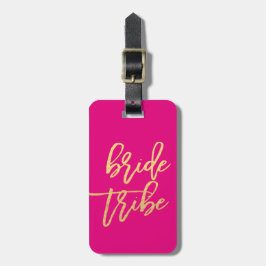 Bride Tribe Shock rosa och Guld Travel Bagagebricka