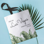 Bride Tribe Tropical Las Vegas Tygkasse<br><div class="desc">Vintage-inspirerade bananodlingar och typsnitt angav tonen för er moderna sommar- eller tropiska löv under 2000-talet. Händer Beverly Backe Hotel eller Troop Beverly Backe. Anpassa allt viktigt, som läppbalm, handduk, hangoverpaket, snacks med mera! Köp hela samlingen i min Zazzle-butik. Behöver du det för en annan händelse? Anpassa eller redigera ytterligare genom...</div>