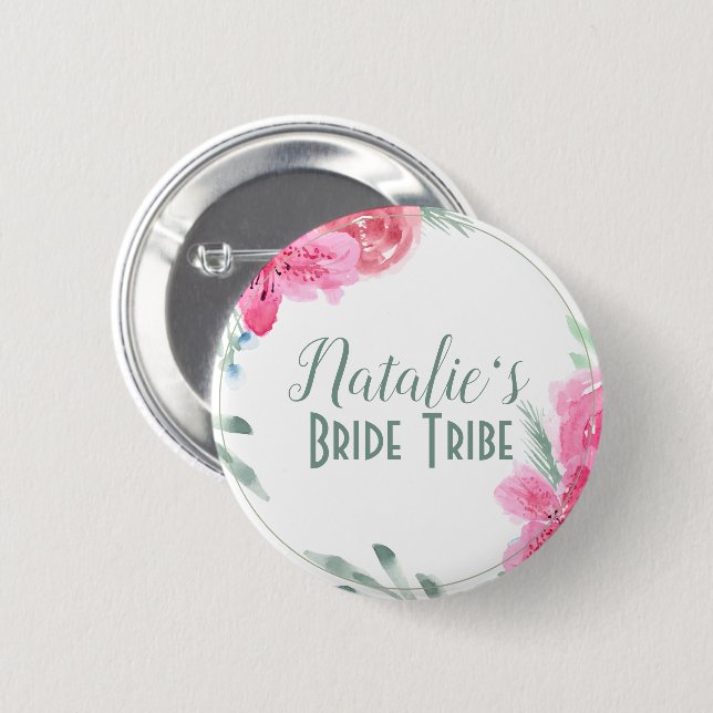 Bride Tribe Watecolor Knapp (Framsida & baksida)