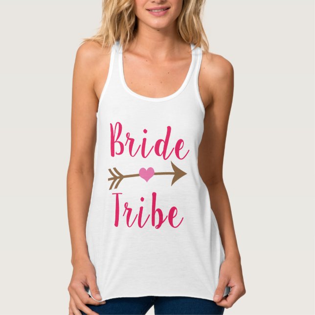 Bride Tribe Women's tank Linne Med Racerback (Framsida)
