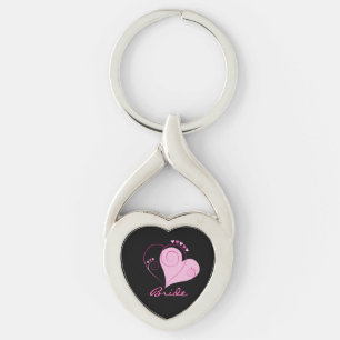 Bride Twisted Hjärtnyckelring Heart Silverfärgad Nyckelring