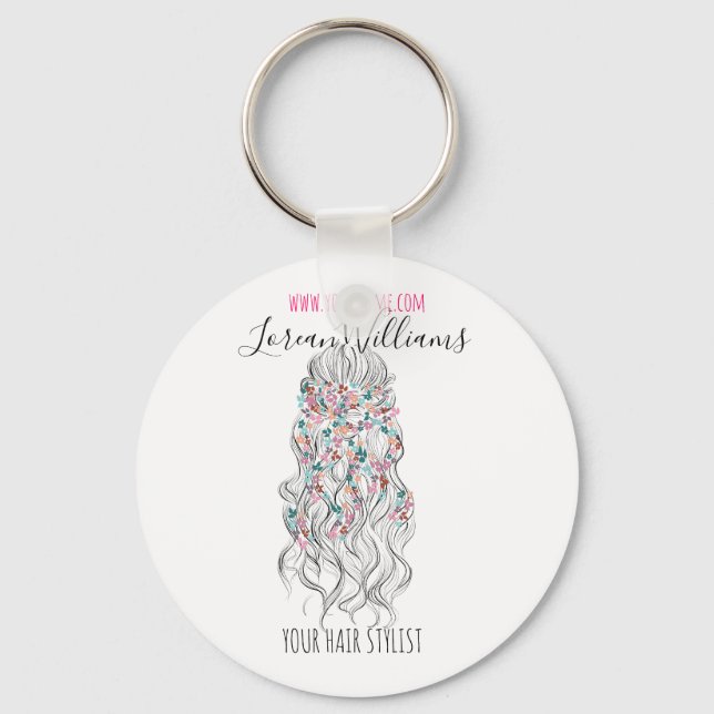 Bride Vågigt håravfall blommigt andedräkt Hårstilm Nyckelring (Framsida)