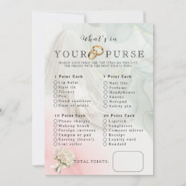 Bride Veil What's in your Purse Möhippa Game Inbjudningar