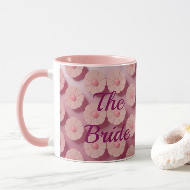 Bride Vin Rosa Daisy Combo Mugg (Med munk)