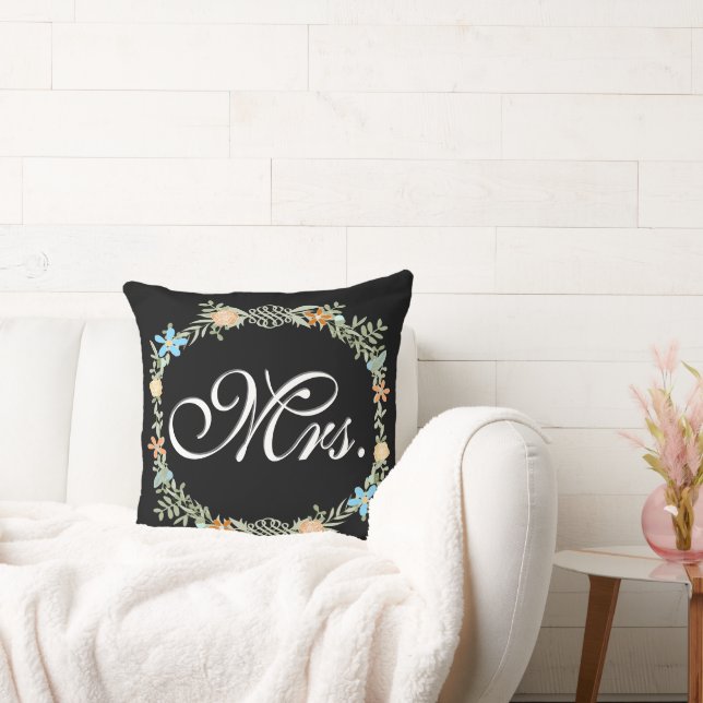 Bride Vintage Blommigt Garland Dekorativ kudde (Soffa)