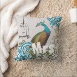 Bride Vintage Teal Damask Peacock Birdcage Vines Kudde<br><div class="desc">Du kan anpassa den här vackra Grått-Grönten Copper Teal Blue Earthy Hues Vintage Peacock Birdcage Pillow till att säga vad du vill eller använda den nuvarande mrs for the Bride (Wedding Reception eller Newlyged Gift) frufe (2nd-årsdag Gift) eller köpa två Mrs och en Mr for the Newlyweds. . Den andra...</div>