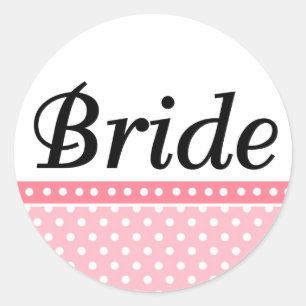 Bride Wedding Stickers Runt Klistermärke