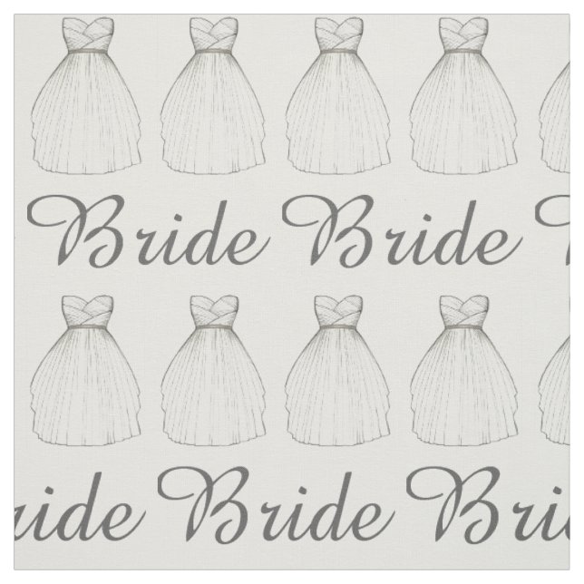 Bride White Bröllop Dress Möhippa Princess Gown Tyg (Provkarta)