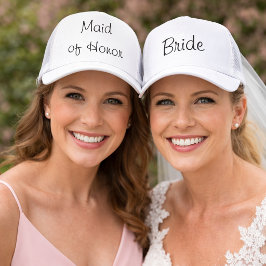 Bride White Bröllop Hat Keps