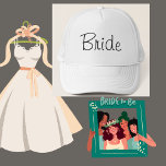 Bride White Bröllop Hat Keps<br><div class="desc">Enkelt hand med text Bride Bröllop Hat. Idealisk för bachelorette och brudens sida.</div>