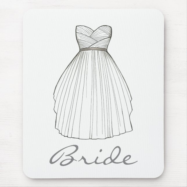 BRIDE White Möhippa Gown Bröllop Princess Dress Musmatta (Framsidan)
