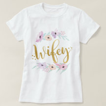 Bride Wifey Blommigt T-Shirt Möhippa Tees Bridesma