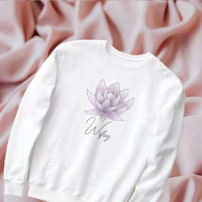 Bride 'Wifey' Rosa Lotus T Shirt (Skapare uppladdad)