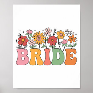 Bride WildblomBlommigt Brudens sida Bröllop Bache Poster