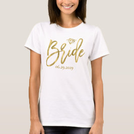 Bride with Diamond Bachelorette Party T Shirt