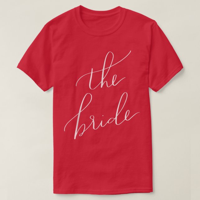Bride Women's Funny Möhippa Bröllop Groom T Shirt (Design framsida)