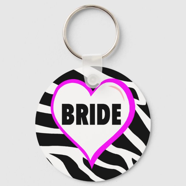 Bride Zebra ränder Nyckelring (Framsida)