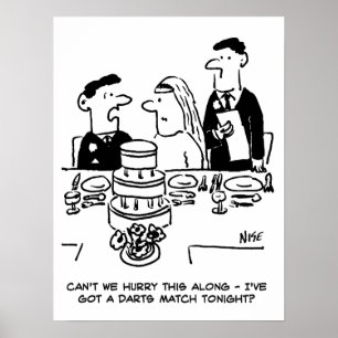 Bridegroom har en Darts Match Poster