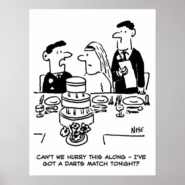 Bridegroom har en Darts Match Poster (Framsidan)