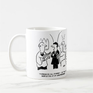 Bridegroom tror att Vicar gräver honom Kaffemugg