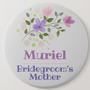 Bridegrooms Button Badge i Mor Knapp