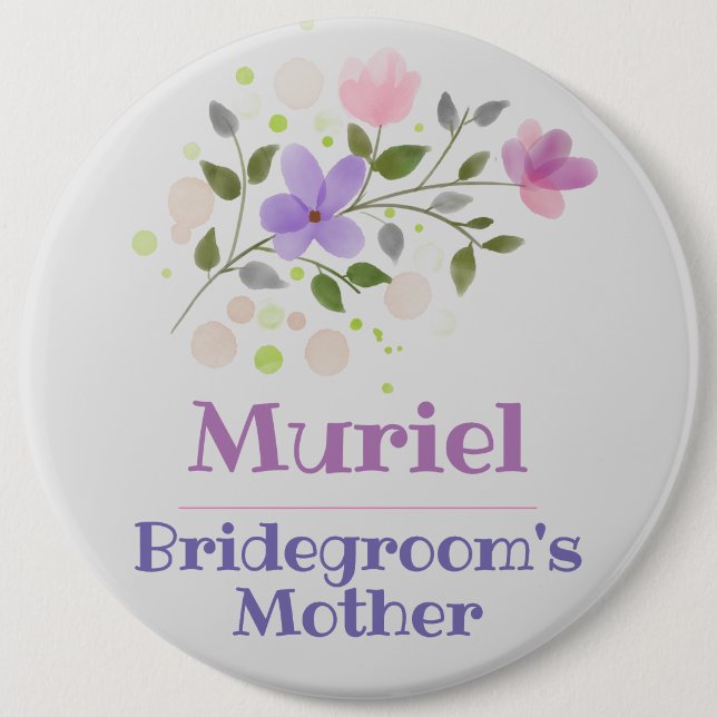 Bridegrooms Button Badge i Mor Knapp (Framsida)