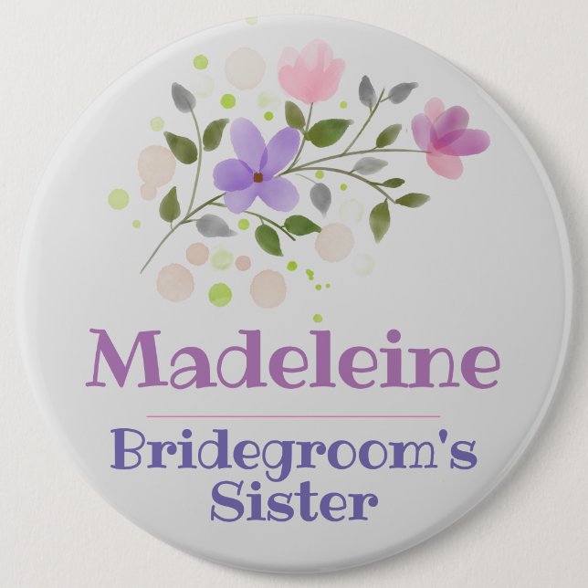 Bridegrooms sister Button Badge Knapp (Framsida)
