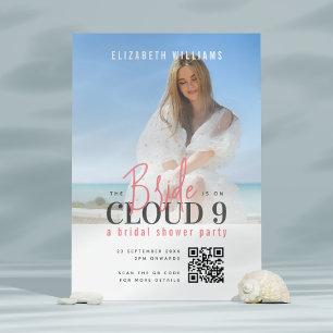 Briden är på Cloud 9 QR-Möhippa Inbjudningar