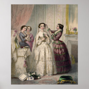 Briden, graverad av J. Battannier, 1852-53 Poster