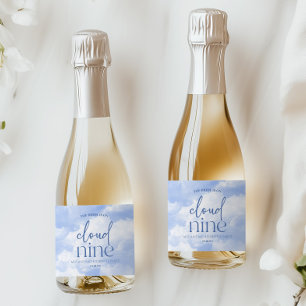 Briden ligger på Cloud Nine Blue Bachelorette Part