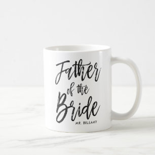 Bridens far Script Stil Personligt bröllp Kaffemugg