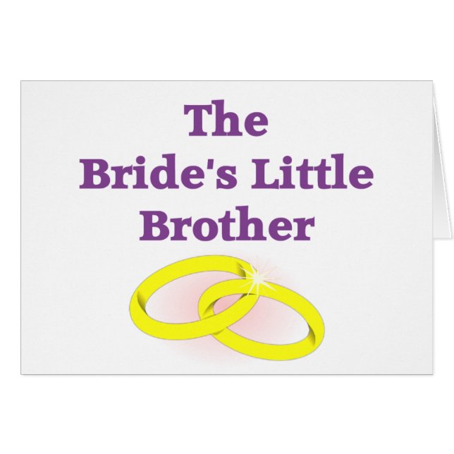 Bridens lilla bror hälsningskort (Framsidan Horizontal)
