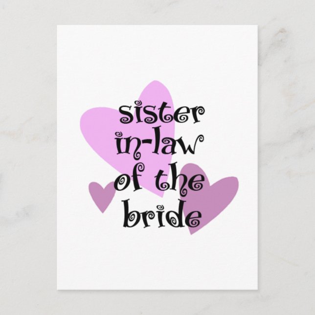 Bridens syster In Law Vykort (Framsida)