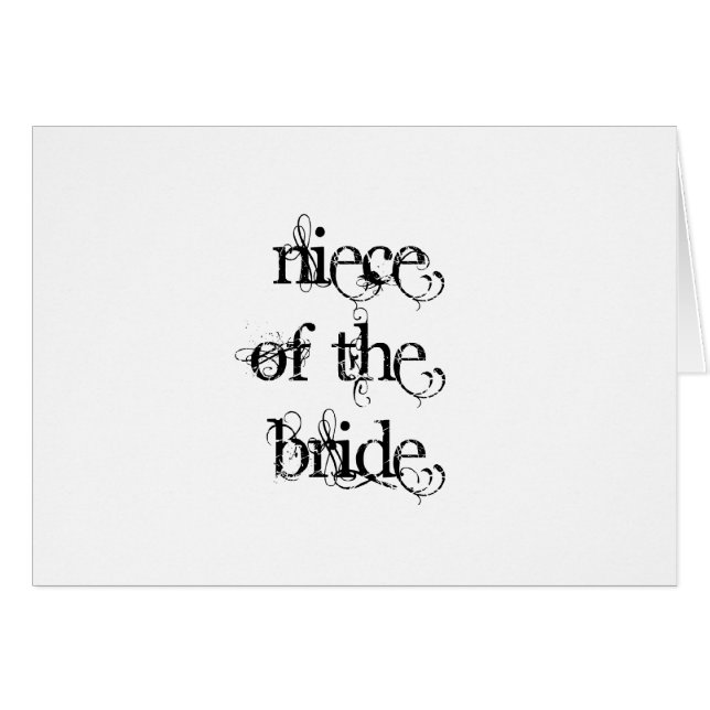 Bridens systerdotter hälsningskort (Framsidan Horizontal)