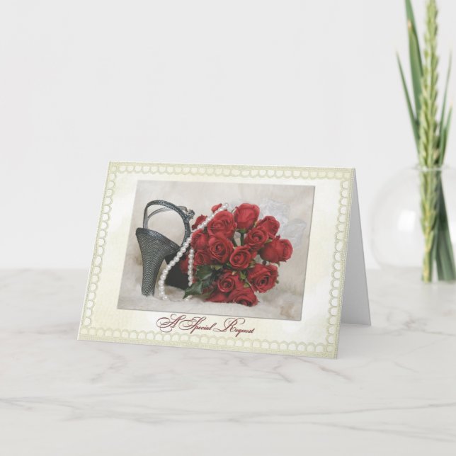 Brides begäran inbjudan (Framsida)