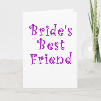 Brides Best Friend Kort