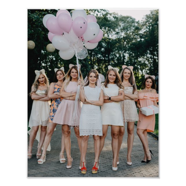 Brides Besties Bröllop Bridesmaids DIY Lägg till b Fototryck (Framsidan)