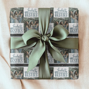 Brides Besties Modern Photo Bröllop Bridesmaid Presentpapper